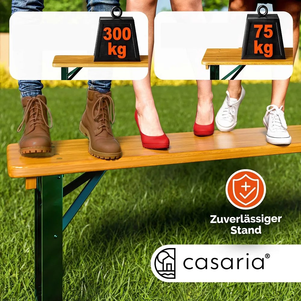 Casaria KLASIK sörpad készlet, 170cm, természetes barna