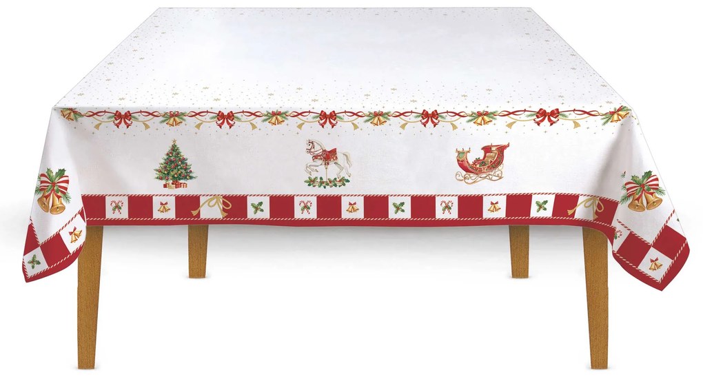 Karácsonyi pamut asztalterítő 180x145 cm Christmas Tale