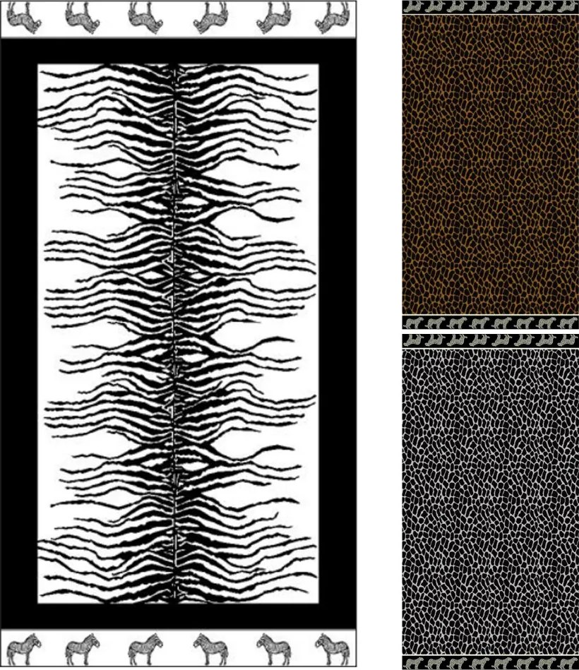 Afrika fehér zebra strandtörölköző