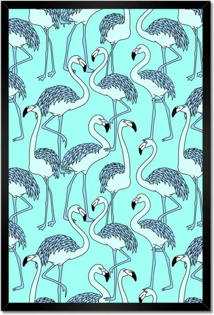 Poszter keretben 40x60 Flamini Flamingo Türkiz