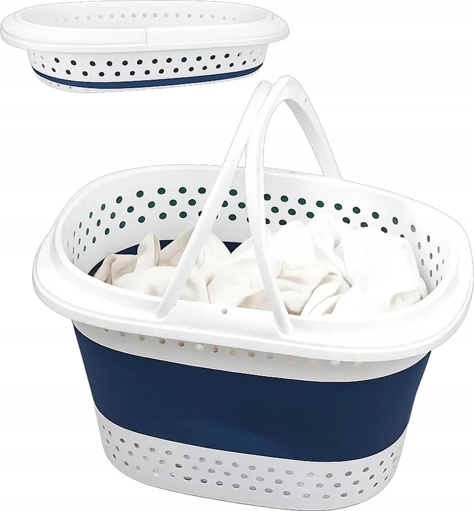 Nagy Szennyestartó Kosár Összecsukható Tál Összecsukható Szilikon Kád Fehérnemű