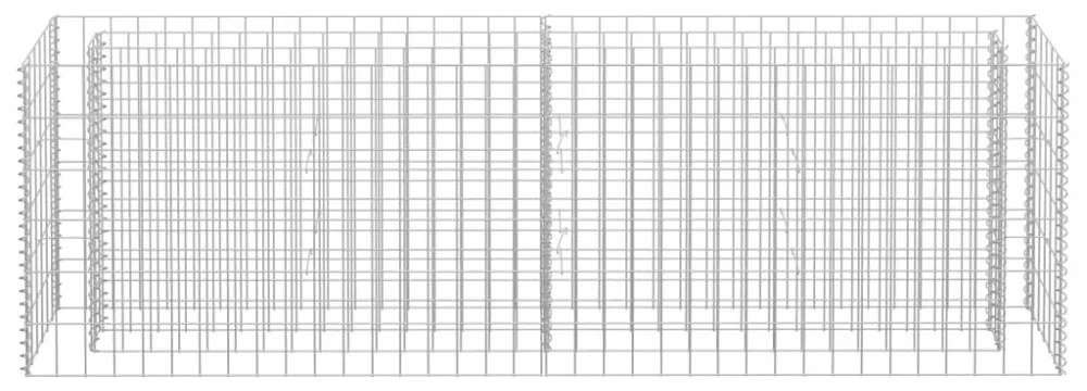 horganyzott acél gabion magaságyás 180 x 30 x 60 cm