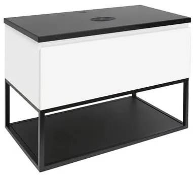 Fürdőszobaszekrény fedőlemezzel SAT B-Way 59x50x45 cm fehér fényes BWAY60WZF
