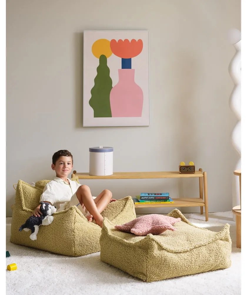 Zöld buklé gyerek babzsákfotel Chair – Wigiwama