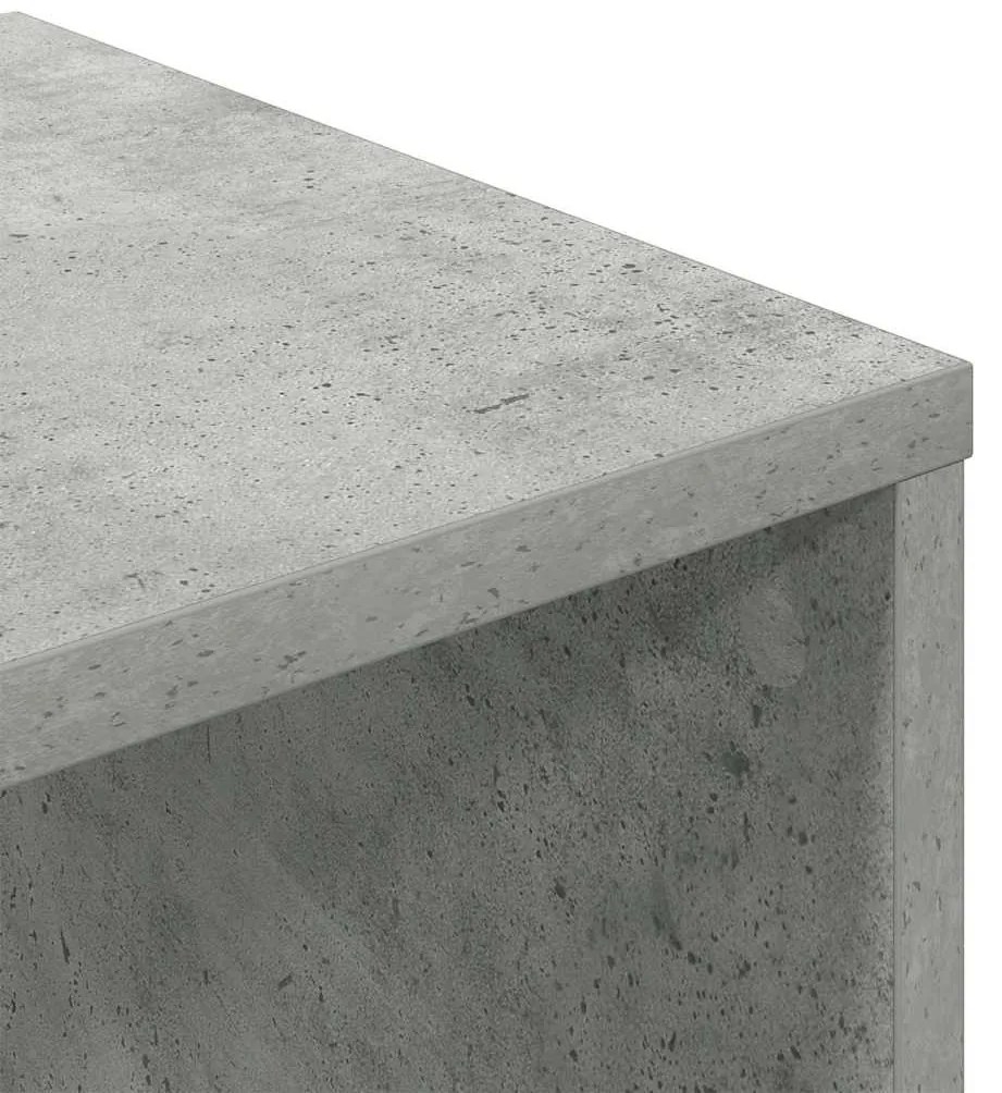 könyvszekrény betonszürke 34x31x112 cm szerelt fa