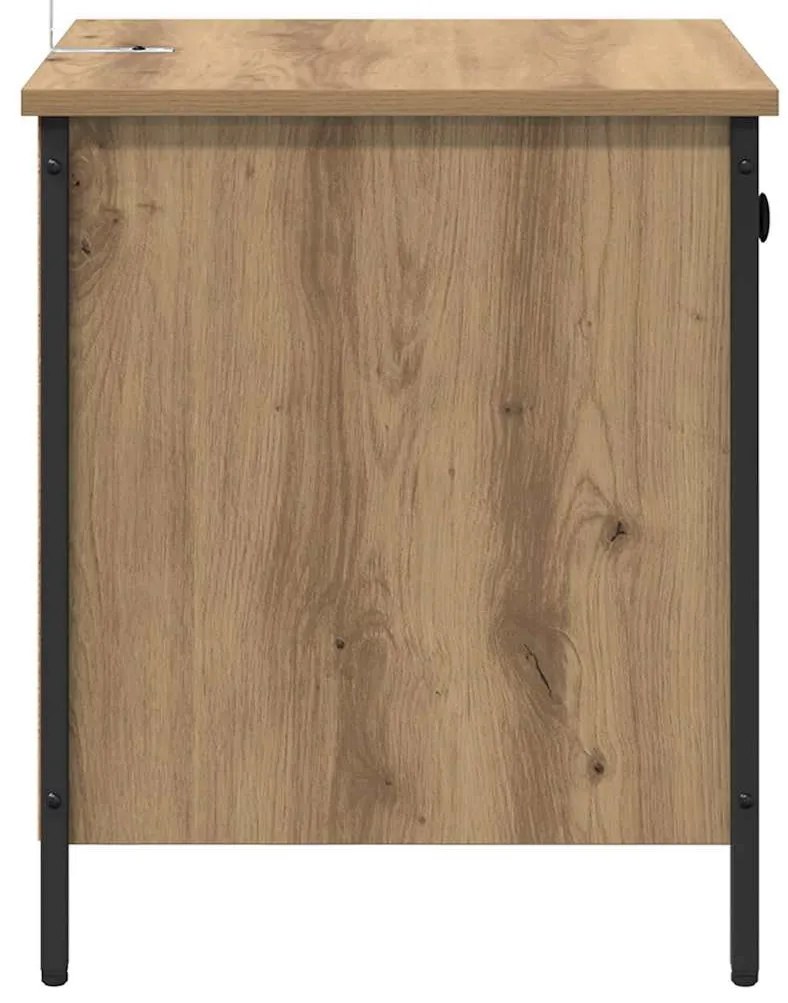 Éjjeliszekrény 2 pcs kézműves tölgy 40 x 42 x 50 cm Faanyag