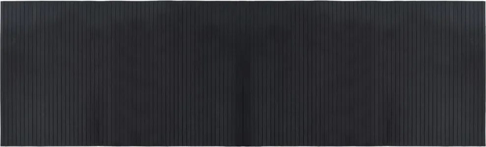 vidaXL négyszögletű fekete bambusz szőnyeg 60 x 200 cm