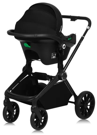 Lionelo - Kombinált 3 az 1-ben babakocsi MIKA PLUS Fekete ónix