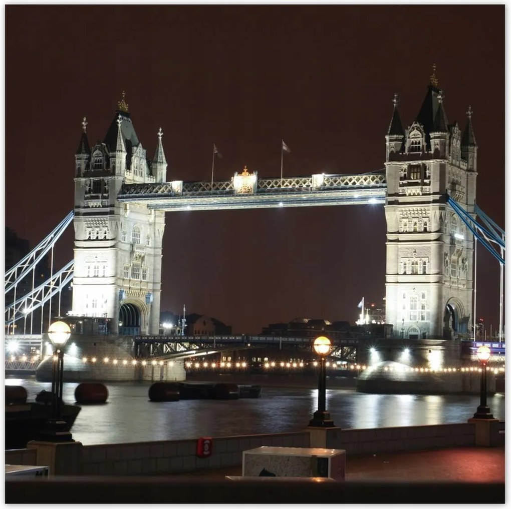 Poszterek 30x30 Tower Bridge éjszaka