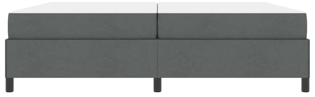 Boxrugós ágy Sötétszürke és Fekete 200 x 200 cm