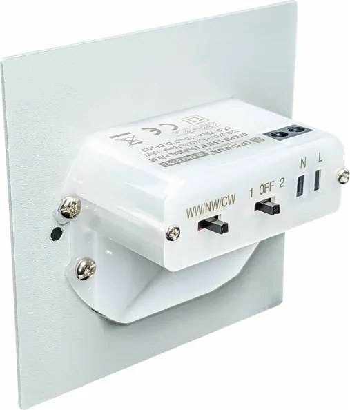 LED lépcsővilágító lámpa mozgásérzékelővel LED/1,5W/230V 3000/4000/6000K szürke