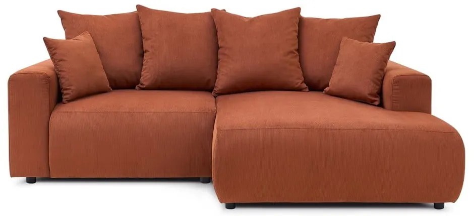 Narancssárga bársony sarokkanapé Enjoy – Bobochic Paris
