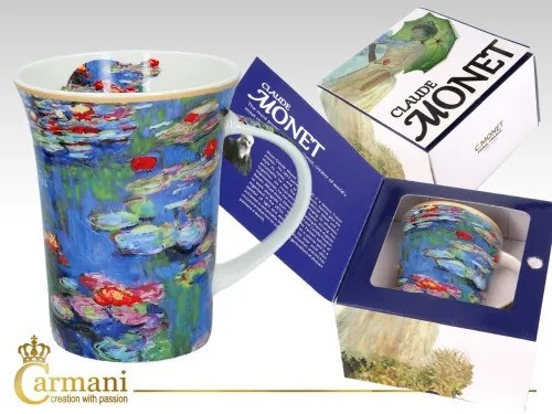 Porcelánbögre 350ml, Monet: Vízililiom