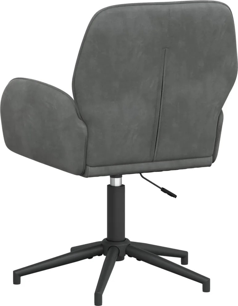 vidaXL forgatható íróasztali szék 54 x 55 x 90 cm Sötétszürke Bársony