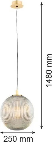 ARGON 8519 PALOMA Egyágú Függesztett Lámpa Sárgaréz E27 IP20