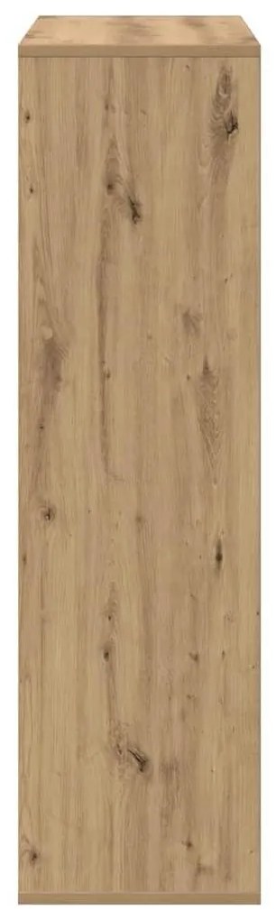 kézműves tölgy színű fa elválasztó könyvespolc 69,5x29x103,5 cm