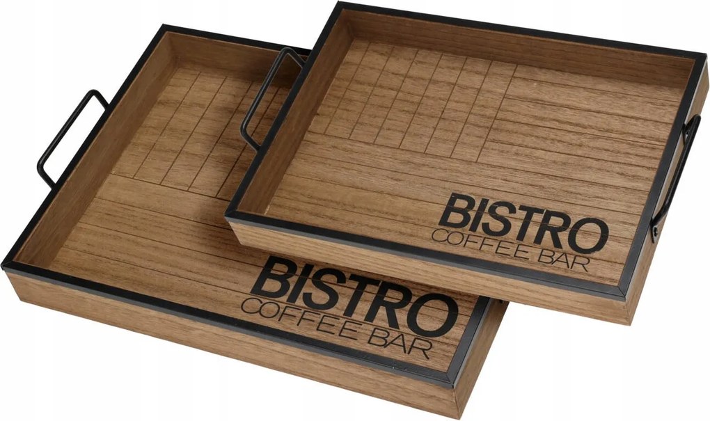Bistro tálaló tálcák, 2 db