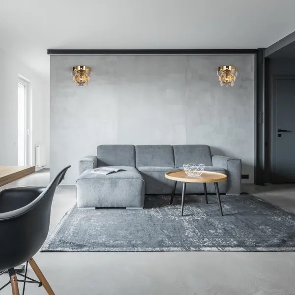 Kristály fali lámpa GRACE 2xE14/40W/230V arany