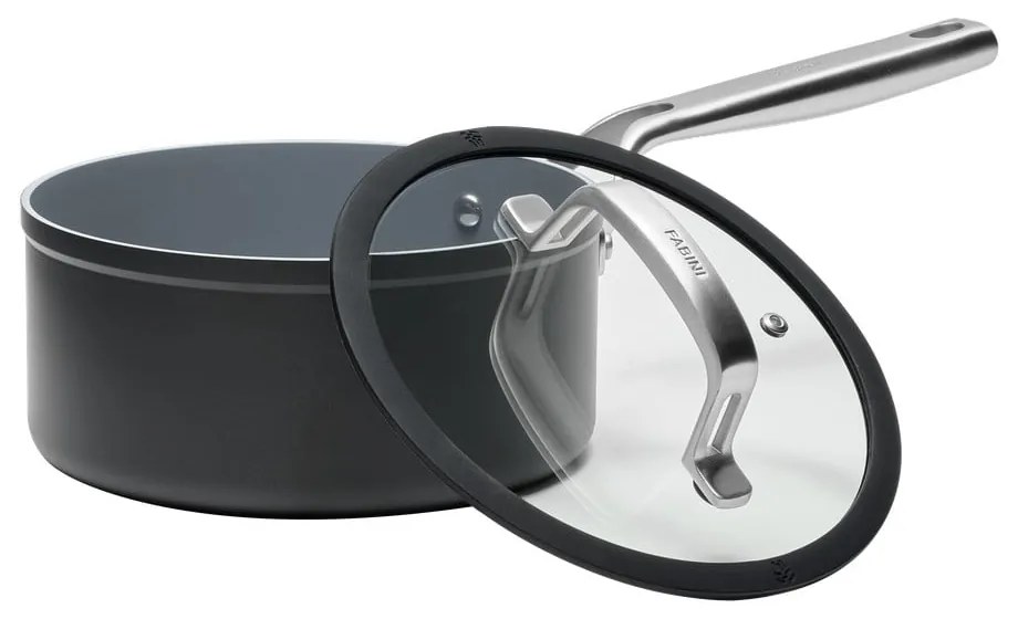 Indukciós tűzhelyhez alkalmas edény fedővel-kerámia felülettel 2,4 l Meda 3.0 – FABINI