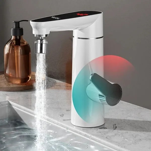 3000W/230V IPX4 vízmelegítő LED kijelzővel, fehér