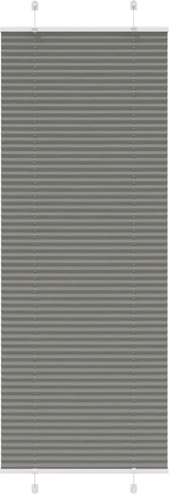 vidaXL pliszírozott redőny antracit 80x200 cm szövetszélesség 79,4 cm