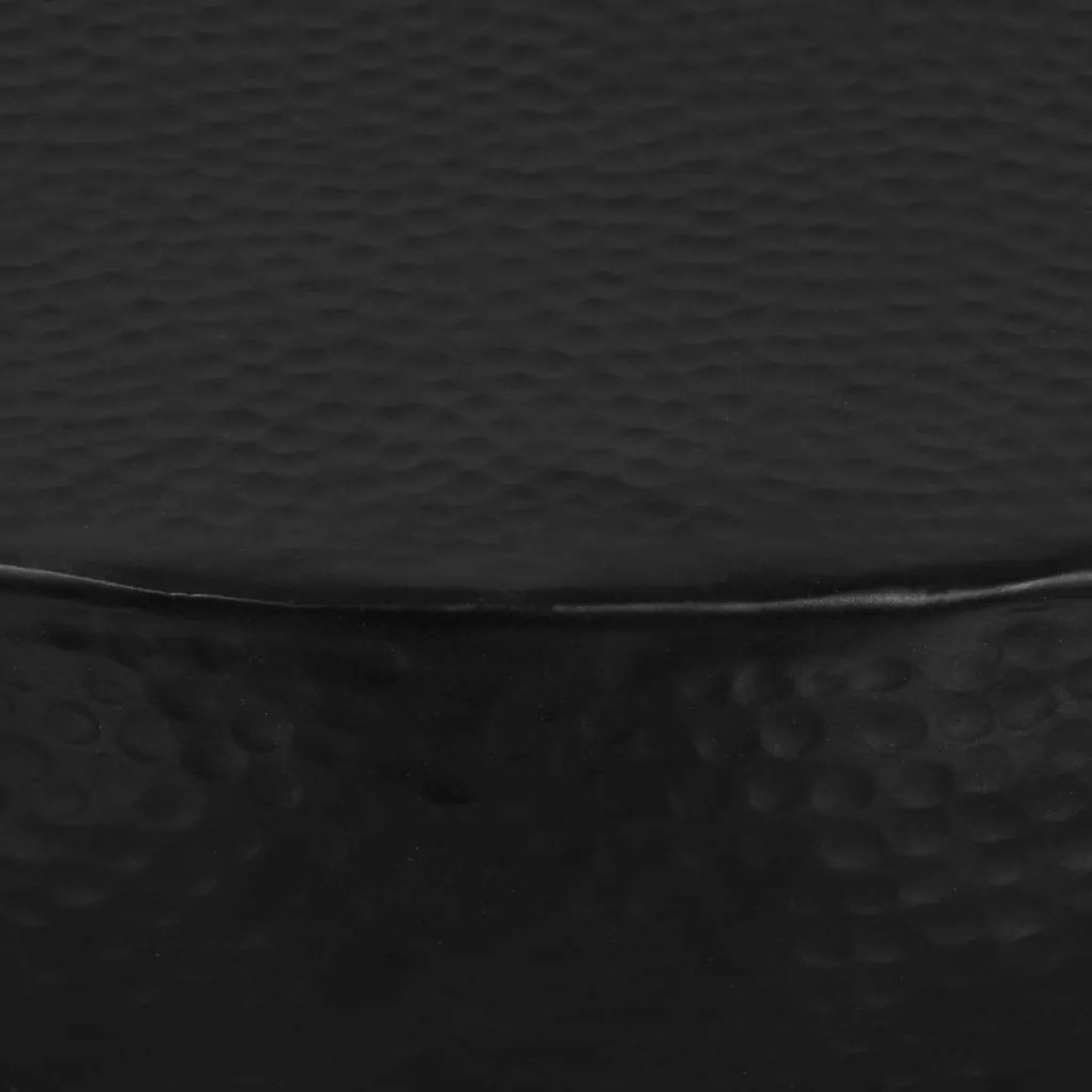 fekete kalapált alumínium dohányzóasztal 70 x 30 cm