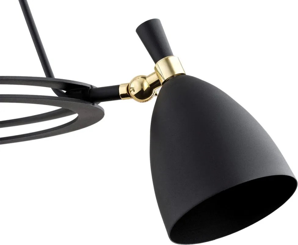 ARGON 6149 CHARLOTTE Modern Csillár Fekete, Sárgaréz E27 IP20
