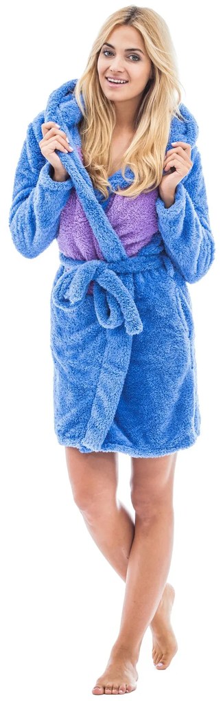 Női fürdőköpeny Rea kék szamár