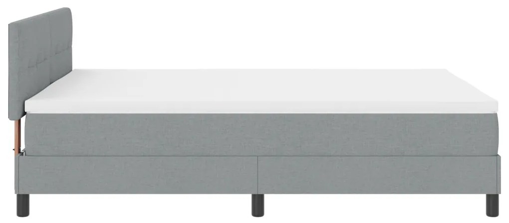 vidaXL Boxspring Ágy Matraccal Világosszürke 140x200 cm Szövet
