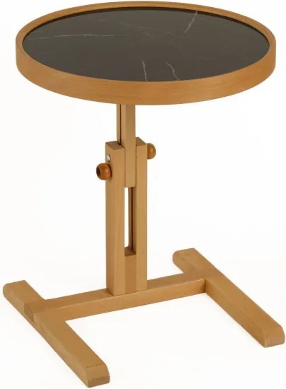 Opus Yuvarlak 40 - Oak, Black Marble