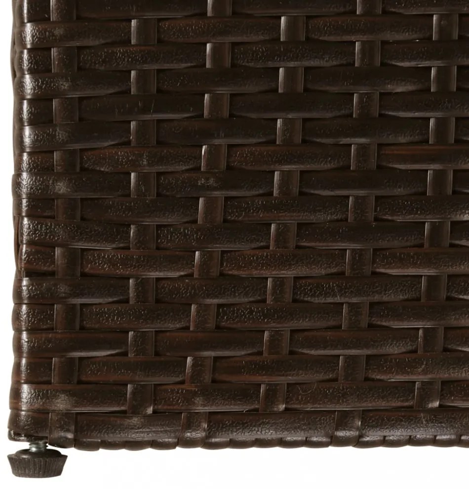 barna polyrattan kerti tárolóláda 150 x 100 x 100 cm
