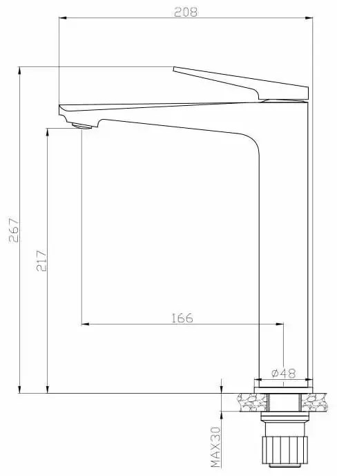 Caldo Freddo magasított mosdó csaptelep - KRÓM