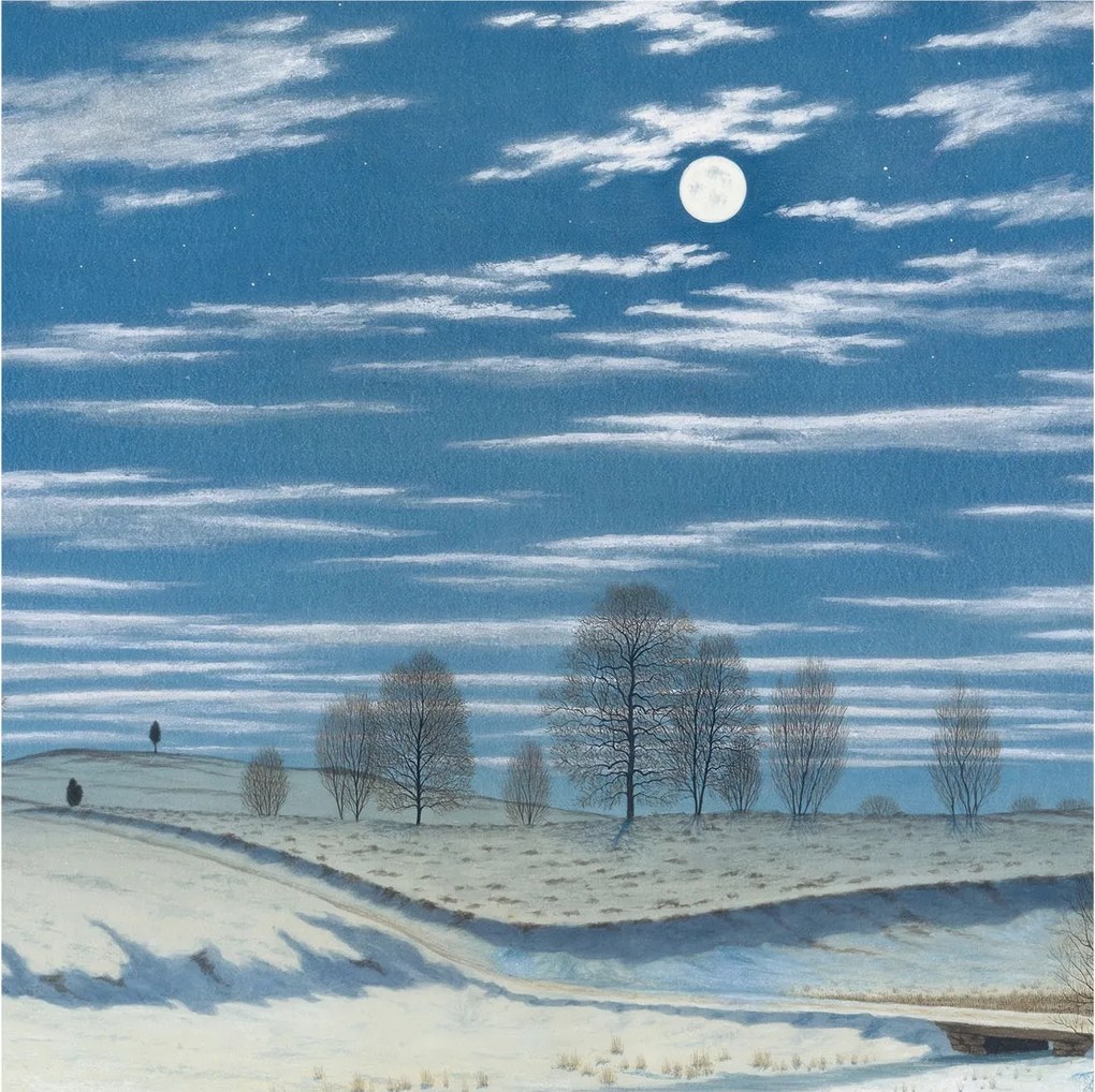 Flizelin tapéta Flizelin Fali Prémium Téli tájkép 250x250 Ragasztó