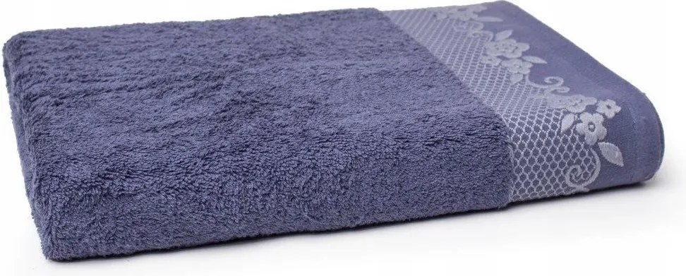 Bjork elegáns hímzett törölköző 70x140 kék