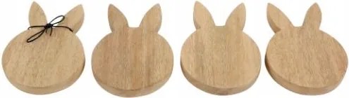 Hoff Interieur Mangófa nyuszi alátét szett 14x10 cm 4 db-os