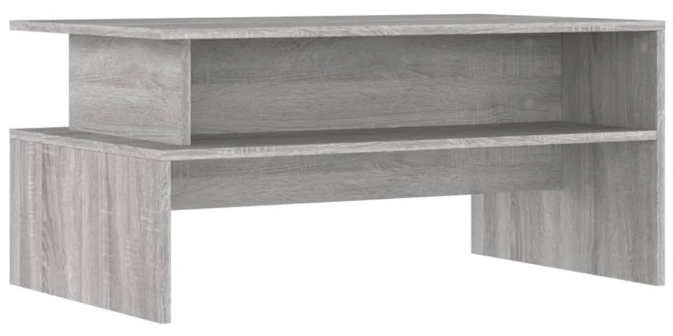 szürke sonoma színű szerelt fa dohányzóasztal 90 x 55 x 42,5 cm