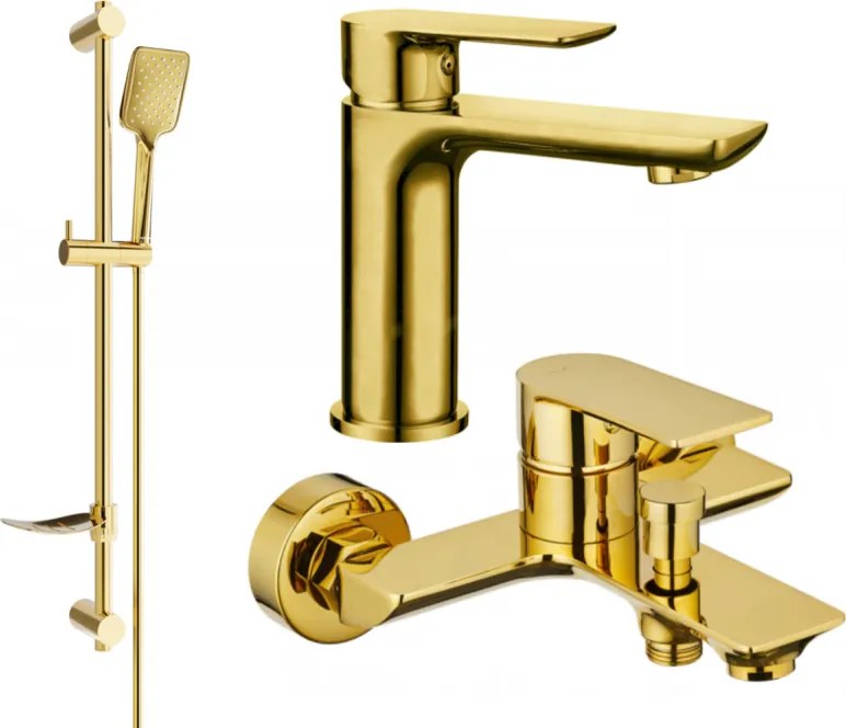 Mexen Alfa DF62 fürdőszobai szett, arany - 745703DF62-50
