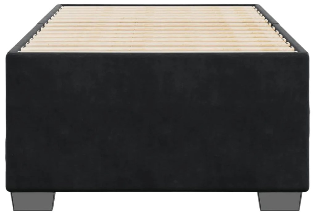 fekete bársony ágykeret 80 x 200 cm