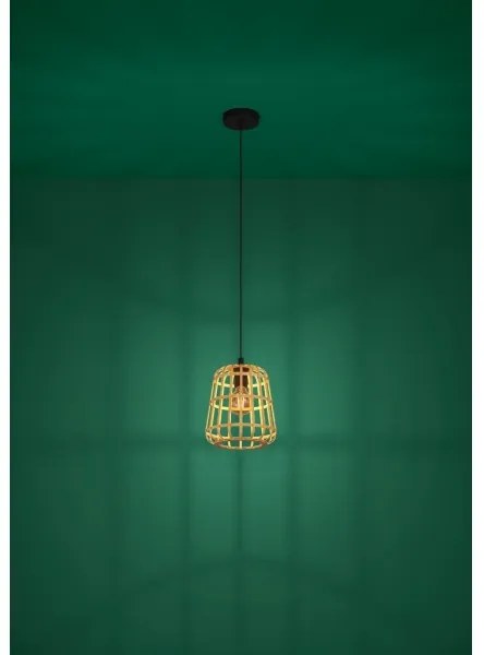 Eglo 390152 - Csillár zsinóron MONTEZUELO 1xE27/40W/230V átm. 24 cm bambusz