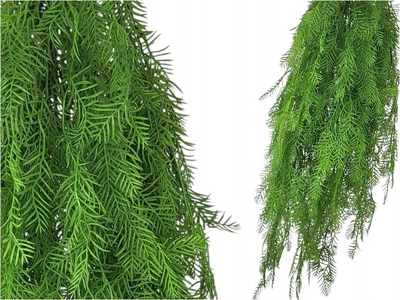 Mesterséges Páfrány Leveles Túlnyúlás Zöld Fali Dekoráció 89cm