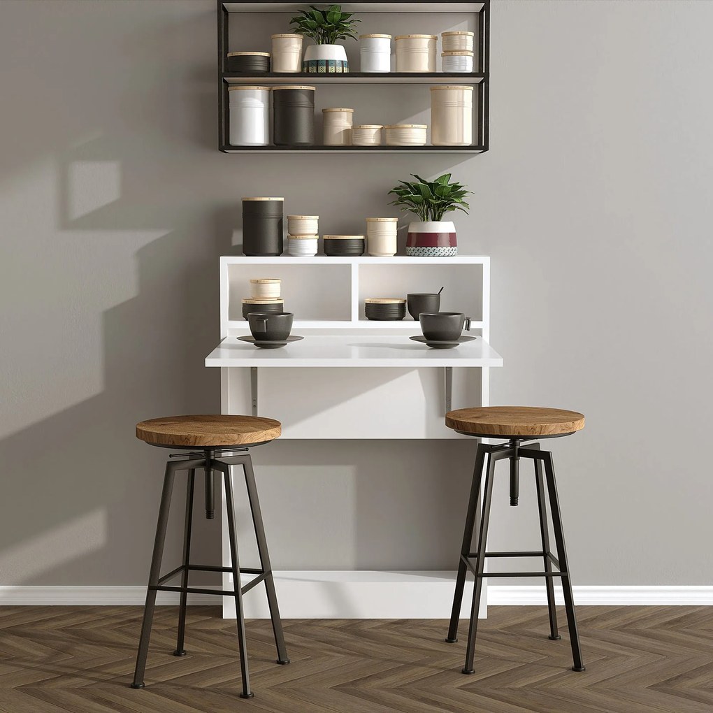 Összecsukható asztal bracked - white