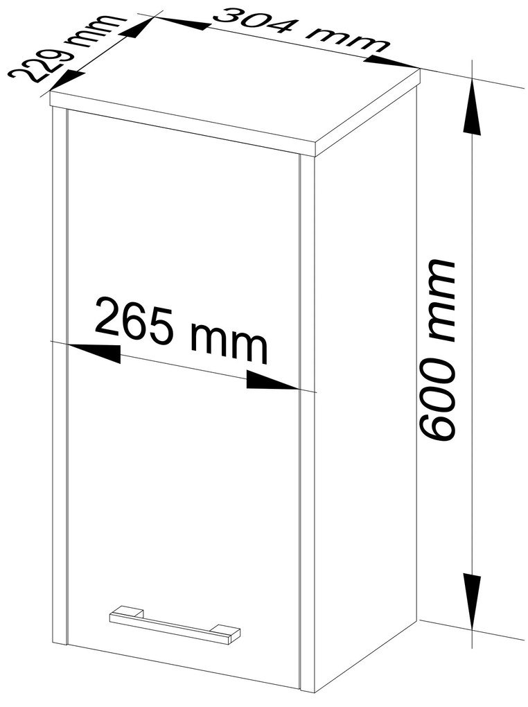 Fürdőszoba szekrény Farid Típus2 (fehér). 1068579