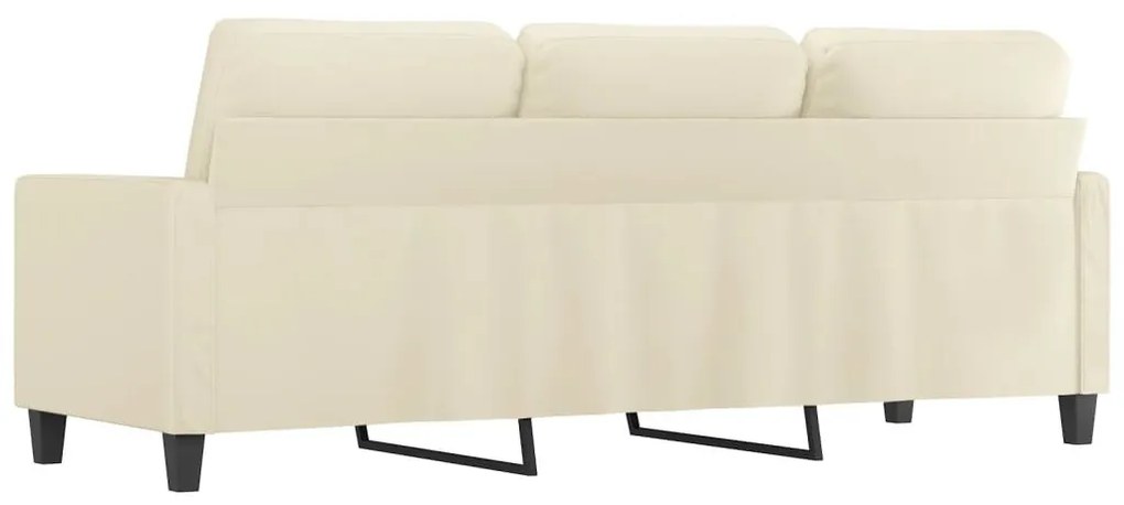 vidaXL 3 személyes krémszínű műbőr kanapé 180 cm