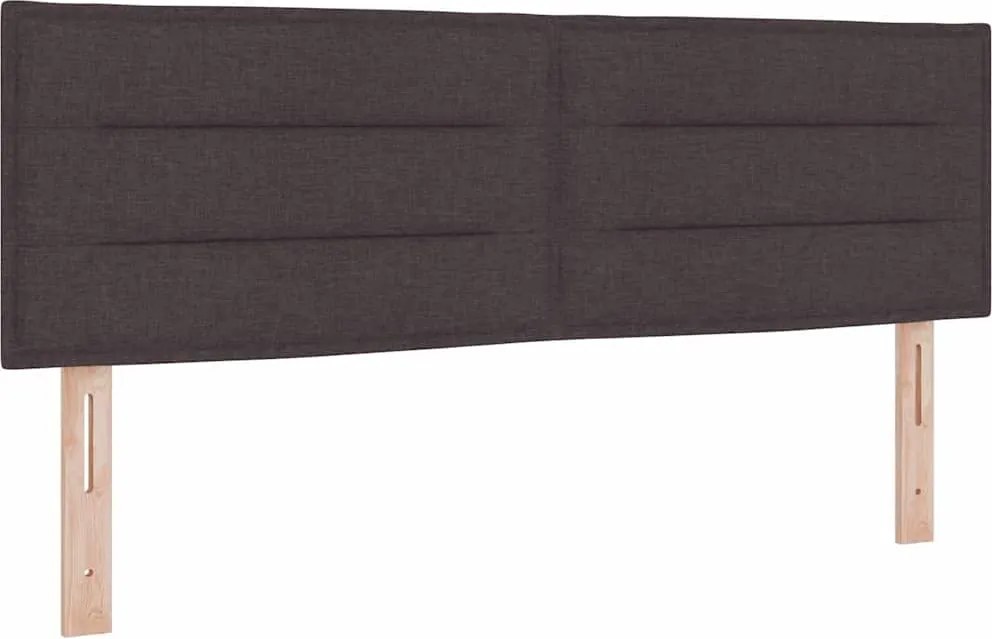 vidaXL Fejtámla Sötét Barna 160 cm szövet