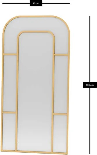 Forma tükör, arany, 90 cm