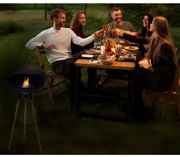 Bioetanol-kandalló TOKIO 45x100 cm 2 kW fekete