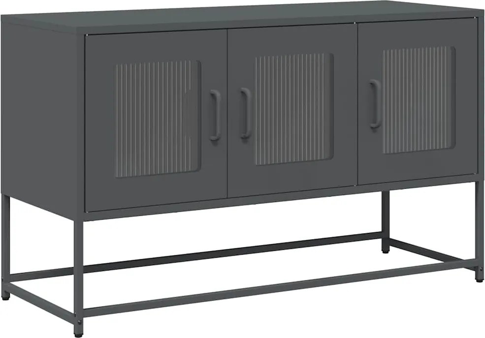 vidaXL antracit hidegen hengerelt acél TV-szekrény 100,5x39x60,5 cm