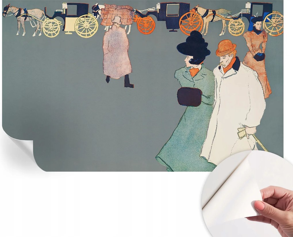 Mosható öntapadós fotótapéta étkezőbe Hintó ruhák 416x254 cm