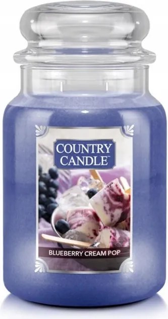 Blueberry Cream Pop Country Candle nagy illatgyertya két kanóccal