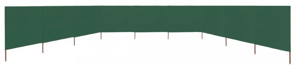 zöld 9 paneles szövet szélfogó 1200 x 120 cm